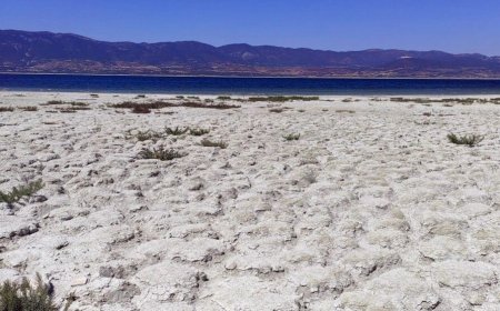 Burdur Gölünde  50 yılda 19 metre su çekildi