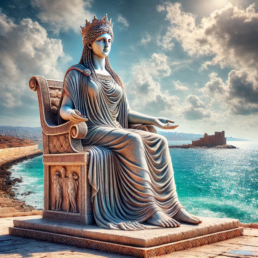 Kraliçe Zenobia'nın Latakya'daki Akdeniz Heykeli